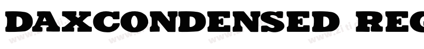 DAXCONDENSED REGULAR字体转换